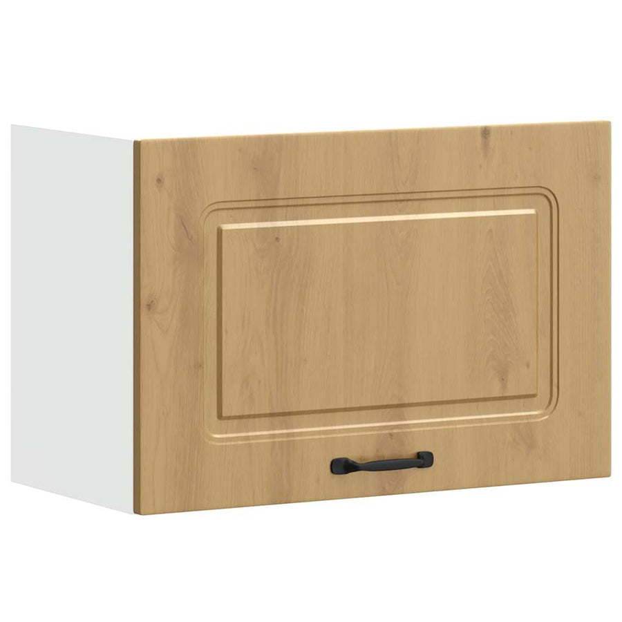 Keukenwandkast Kalmar bewerkt hout artisanaal eikenkleur