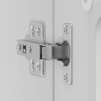 Keukenwandkast met glazen deur Kalmar bewerkt hout wit