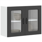 Keukenbovenkast 80x31x60 cm bewerkt hout zwart