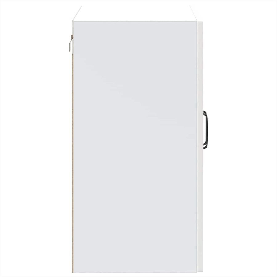 Keukenwandkast met glazen deur Kalmar bewerkt hout hoogglanswit