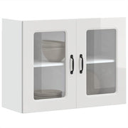 Keukenbovenkast 80x31x60 cm hoogglans wit bewerkt hout