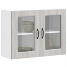 Keukenwandkast 80x31x60 cm bewerkt hout grijs sonoma eiken