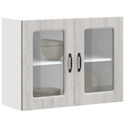 Keukenwandkast 80x31x60 cm bewerkt hout grijs sonoma eiken