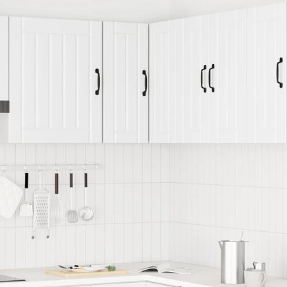 Keukenwandhoekkast Kalmar bewerkt hout wit