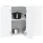 Keukenwandhoekkast 57x57x60 cm hoogglans wit bewerkt hout