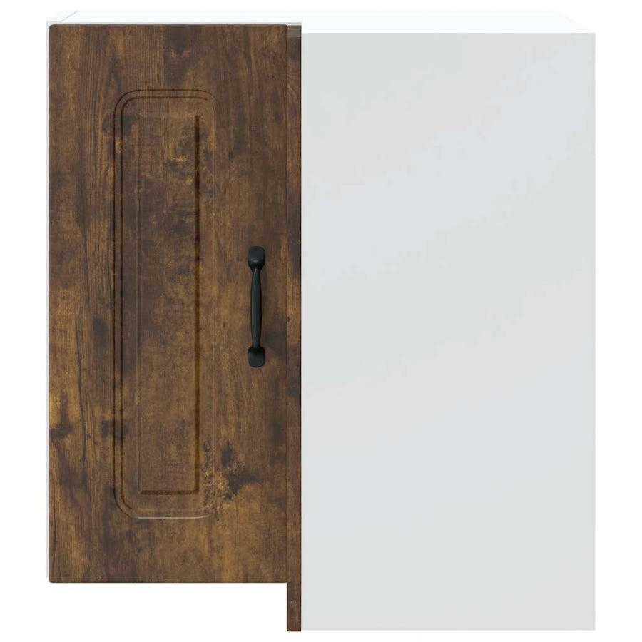 Keukenwandhoekkast Kalmar bewerkt hout gerookt eikenkleurig