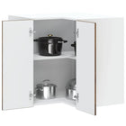 Kitchen corner wall cabinet Kalmar treated wood smoked oak color