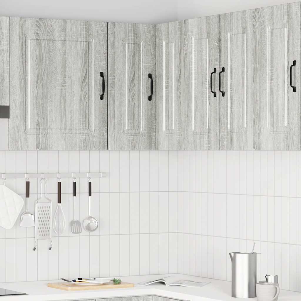 Keukenwandhoekkast Kalmar bewerkt hout grijs sonoma eiken