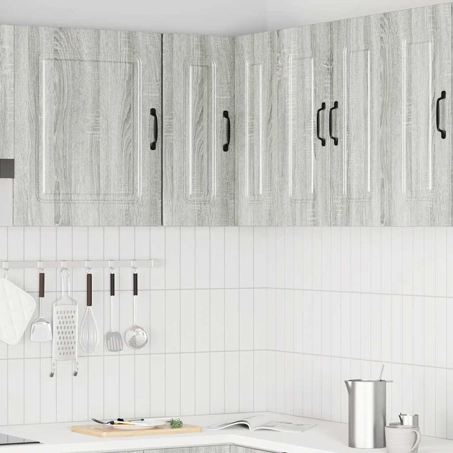 Keukenwandhoekkast Kalmar bewerkt hout grijs sonoma eiken