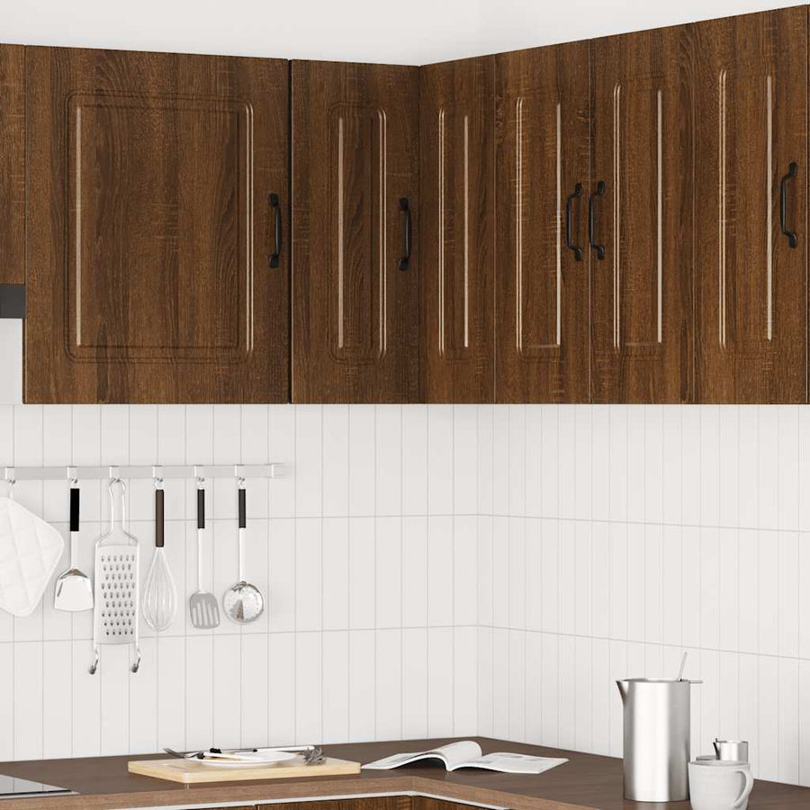 Keukenwandhoekkast Kalmar bewerkt hout bruin eikenkleur
