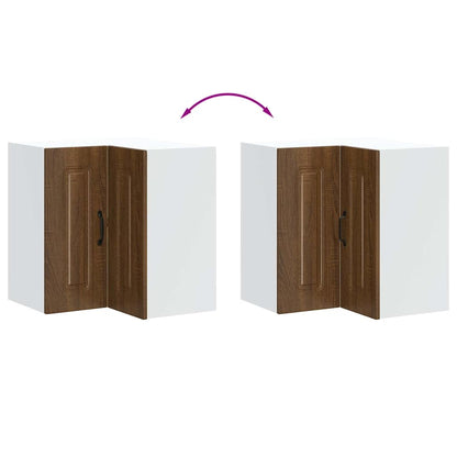 Keukenwandhoekkast Kalmar bewerkt hout bruin eikenkleur