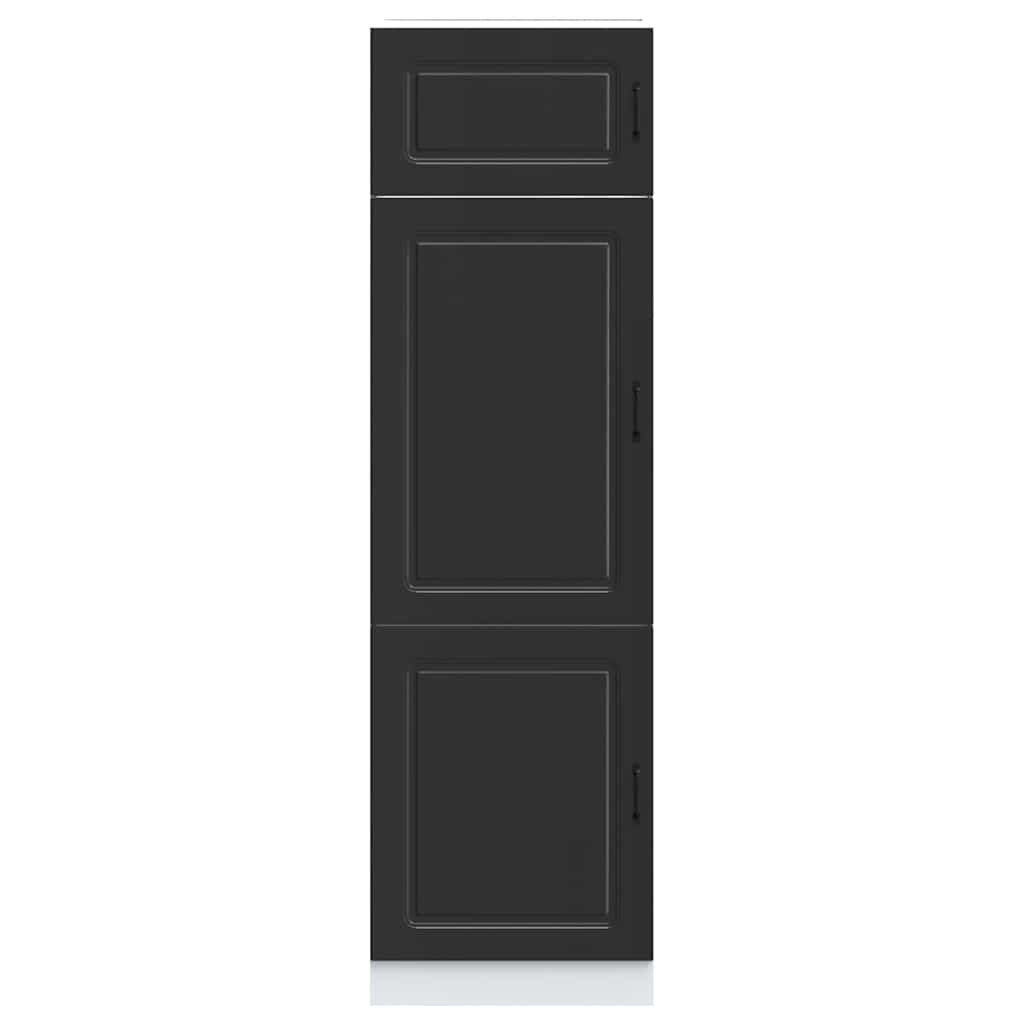 Keukenkast Kalmar bewerkt hout zwart