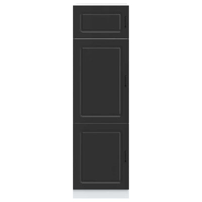 Keukenkast Kalmar bewerkt hout zwart
