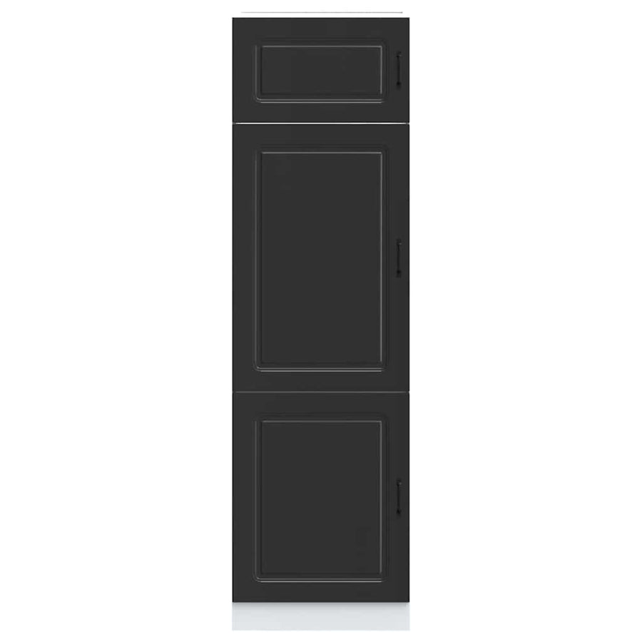 Keukenkast Kalmar bewerkt hout zwart