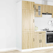 Keukenkast 60x57x207 cm bewerkt hout sonoma eiken