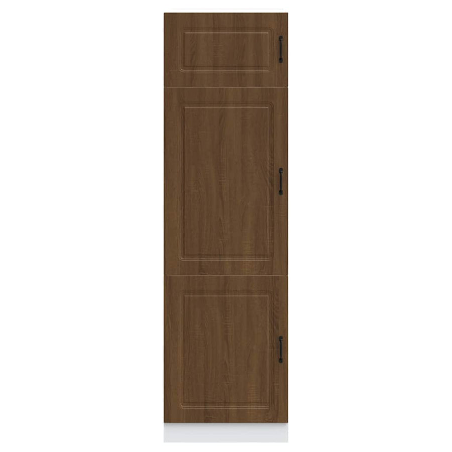 Keukenkast Kalmar bewerkt hout bruin eikenkleur