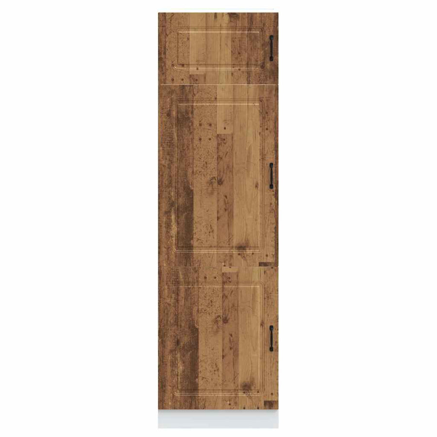 Keukenkast Kalmar bewerkt hout oud houtkleurig