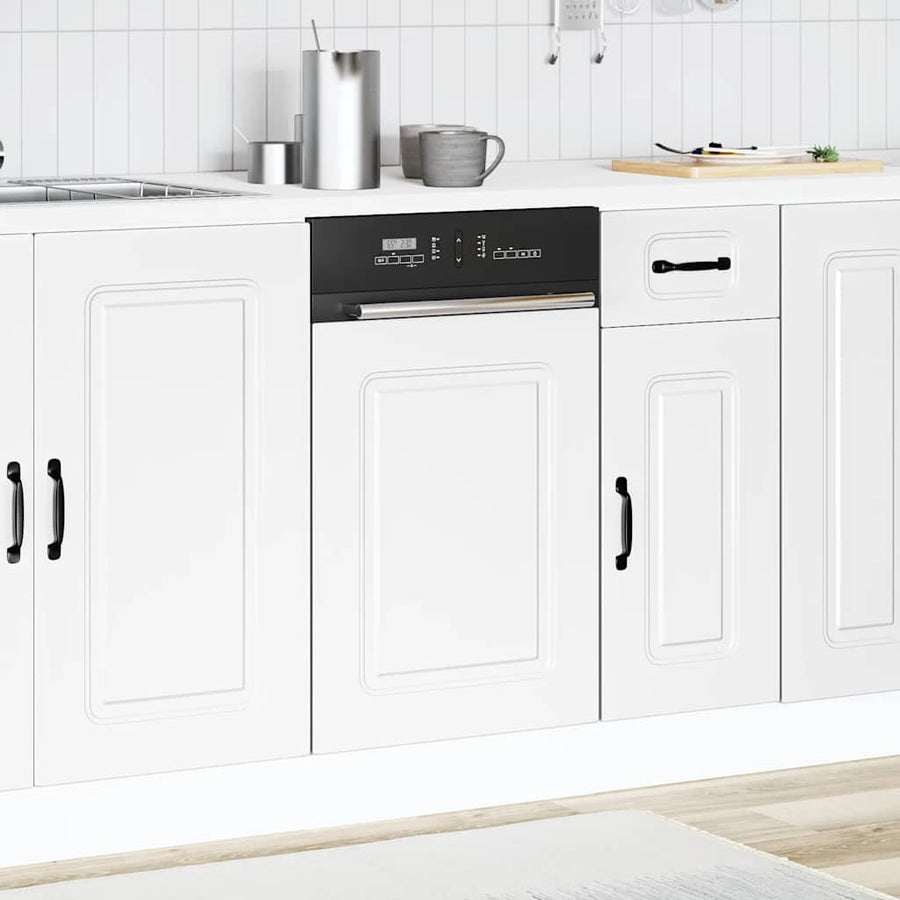 Vaatwaspaneel Kalmar 45x1,5x67 cm bewerkt hout wit