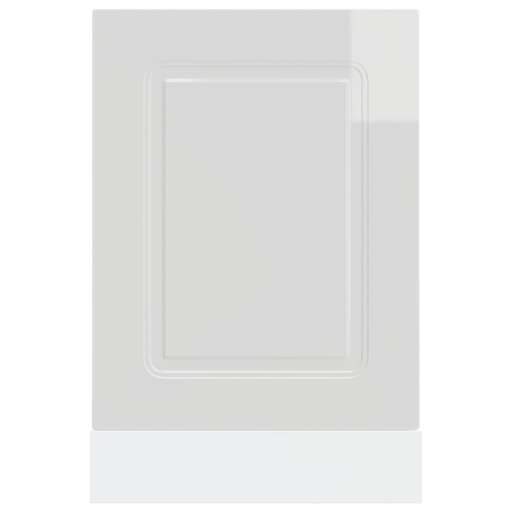 Vaatwaspaneel Kalmar 45x1,5x67 cm bewerkt hout hoogglans wit