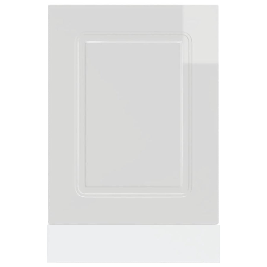 Vaatwaspaneel Kalmar 45x1,5x67 cm bewerkt hout hoogglans wit