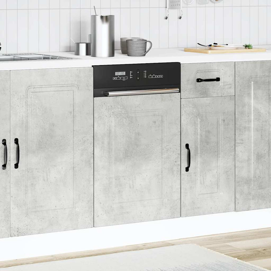 Vaatwaspaneel Kalmar 45x1,5x67 cm bewerkt hout betongrijs