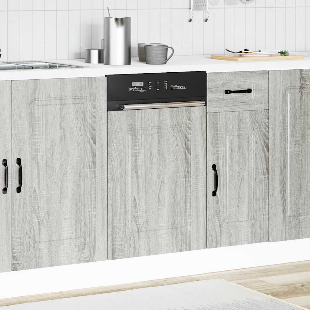 Vaatwaspaneel Kalmar 45x1,5x67 cm bewerkt hout grijs sonoma