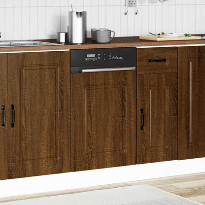 Vaatwaspaneel Kalmar 45x1,5x67 cm bewerkt hout bruin eikenkleur