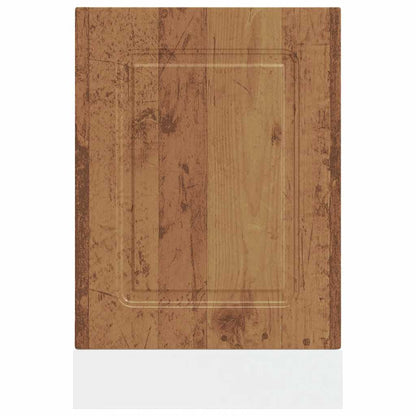 Vaatwaspaneel Kalmar 45x1,5x67 cm bewerkt hout oud houtkleurig