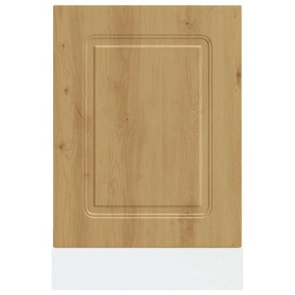 Vaatwaspaneel Kalmar 45x1,5x67 cm bewerkt hout artisanaal eiken