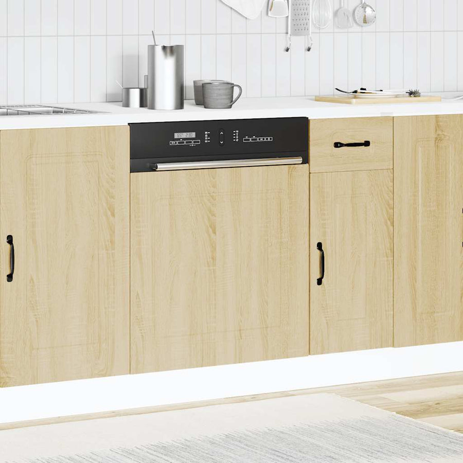 Vaatwaspaneel Kalmar 60x1,5x67 cm bewerkt hout sonoma eiken