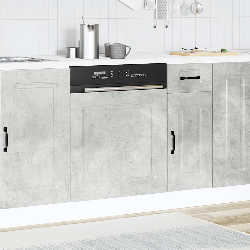Vaatwaspaneel Kalmar 60x1,5x67 cm bewerkt hout betongrijs