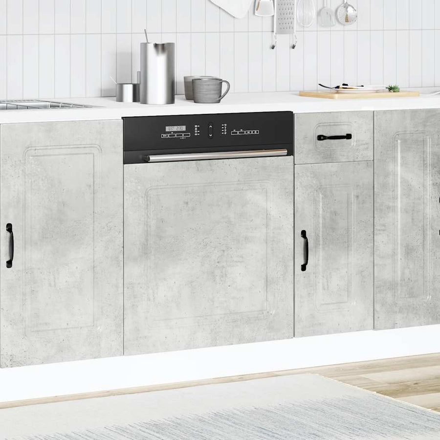 Vaatwaspaneel Kalmar 60x1,5x67 cm bewerkt hout betongrijs