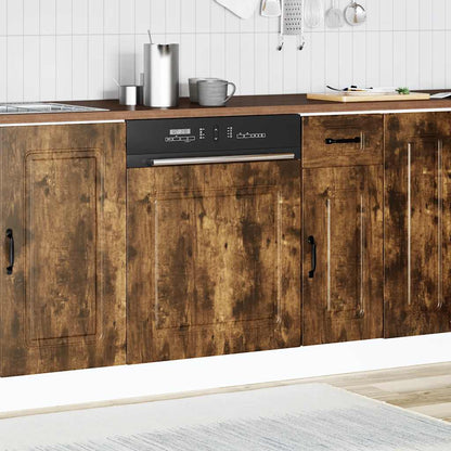 Vaatwaspaneel Kalmar 60x1,5x67 cm bewerkt hout gerookt eiken