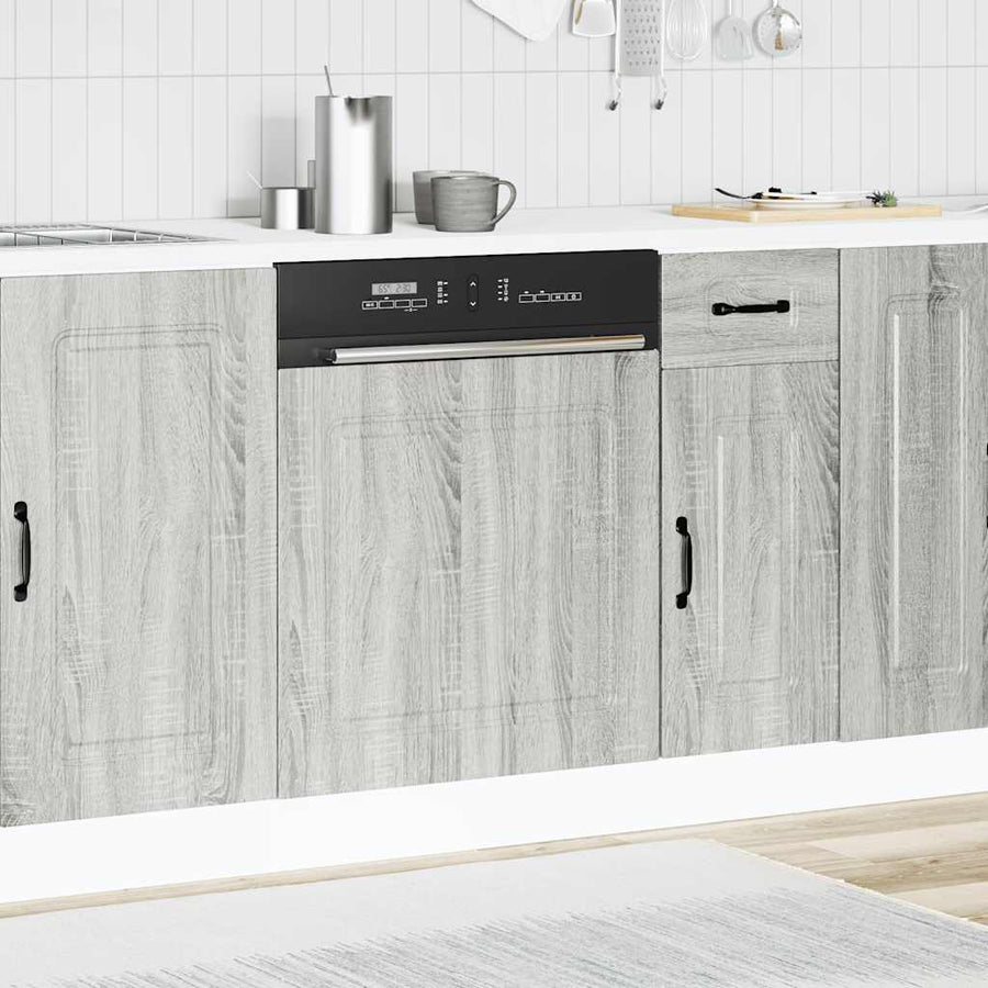 Vaatwaspaneel Kalmar 60x1,5x67 cm bewerkt hout grijs sonoma