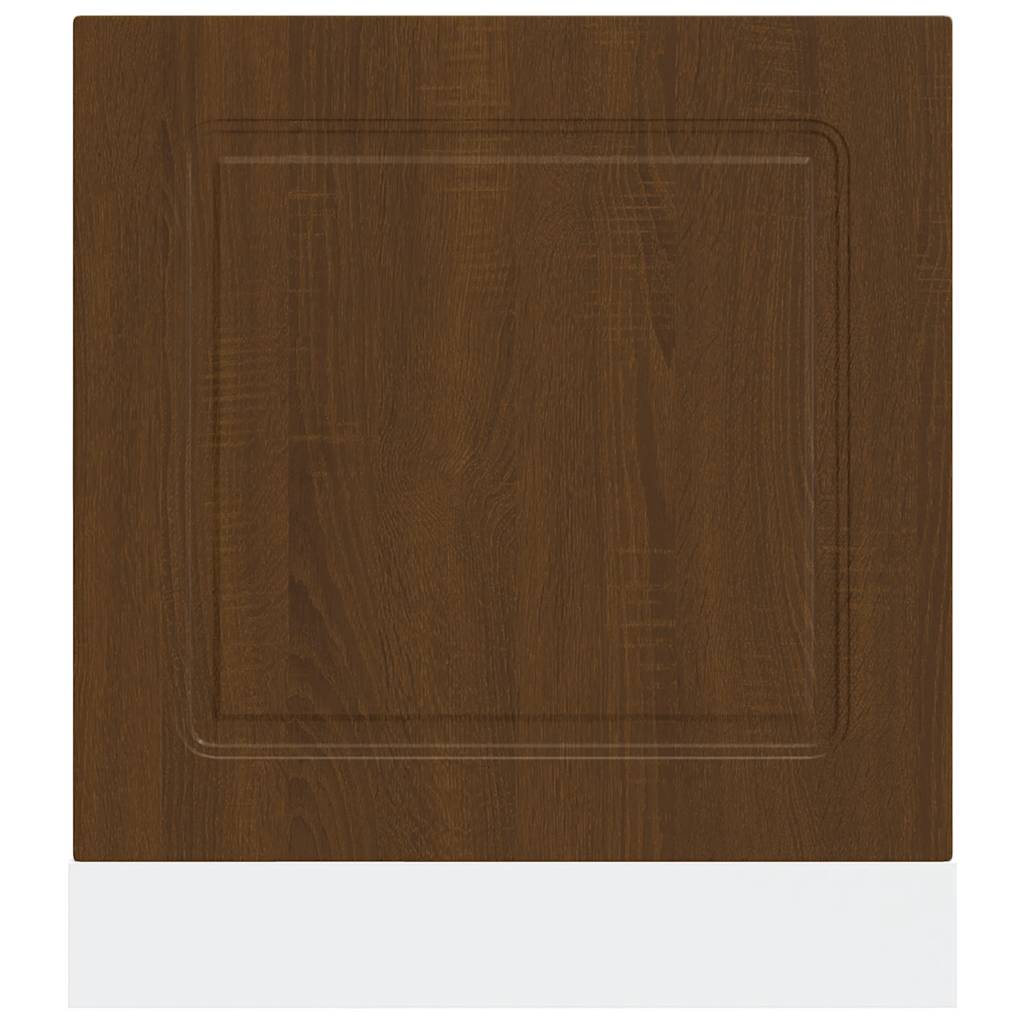 Vaatwaspaneel Kalmar 60x1,5x67 cm bewerkt hout bruin eikenkleur