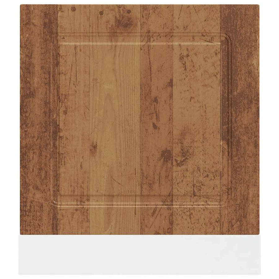 Vaatwaspaneel Kalmar 60x1,5x67 cm bewerkt hout oud houtkleurig