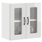 Keukenwandkast 60x31x60 cm hoogglans wit bewerkt hout