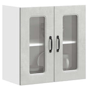 Keukenwandkast 60x31x60 cm bewerkt hout betongrijs