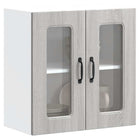 Keukenbovenkast 60x31x60 cm bewerkt hout grijs