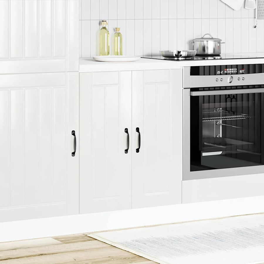 Spoelbakonderkast Lucca bewerkt hout hoogglans wit