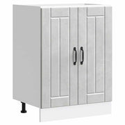 Spoelbakonderkast Lucca 60x46x81.5 cm betongrijs bewerkt hout