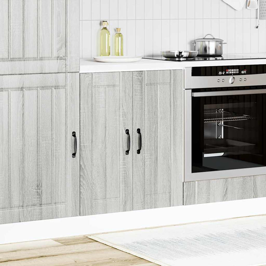 Spoelbakonderkast Lucca bewerkt hout grijs sonoma eiken