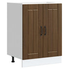 Spoelbakonderkast 60x46x81.5 cm bewerkt hout bruin eiken