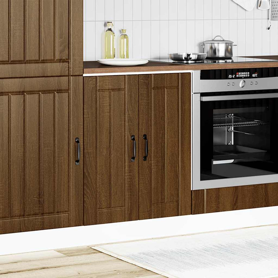 Spoelbakonderkast Lucca bewerkt hout bruin eikenkleur