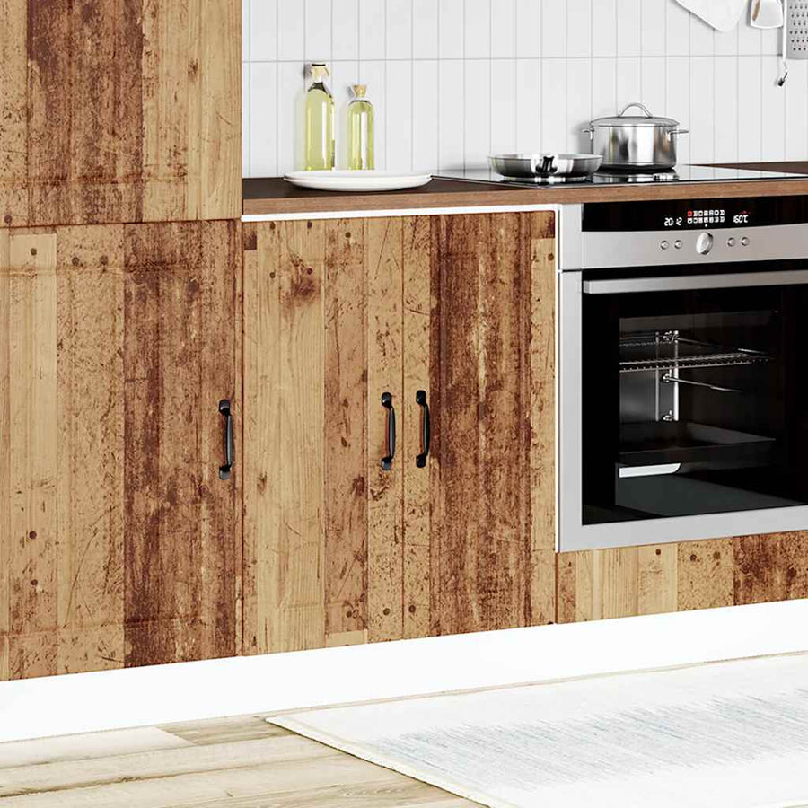 Spoelbakonderkast Lucca bewerkt hout oud houtkleurig