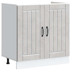 Spoelbakonderkast Lucca 80x46x81,5 cm betongrijs bewerkt hout