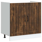 Lucca under-sink cabinet treated wood smoked oak-colored