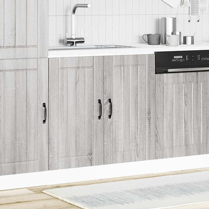 Spoelbakonderkast Lucca bewerkt hout grijs sonoma eiken