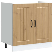 Sink cabinet Lucca crafted wood artisan oak color