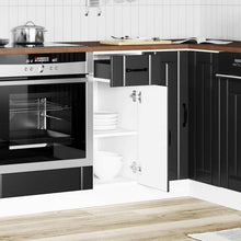 Keuken onderkast Lucca bewerkt hout zwart